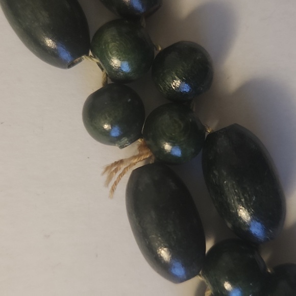 Walborg Vintage Green wood beaded Purse - Picture 10 of 15